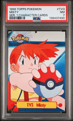 1999 Topps Pokemon Misty TV3 PSA 7 NM-MT Series 1 Character Card - Image 1