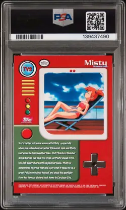 1999 Topps Pokemon Misty TV3 PSA 7 NM-MT Series 1 Character Card - Image 2