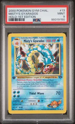 2000 POKEMON GYM CHALLENGE HOLO-1ST EDITION #13 MISTY'S GYARADOS PSA 9 - Image 1