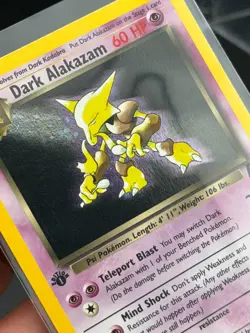 Pokemon TCG Dark Alakazam 1/82 Team Rocket 1st Edition Holo Rare LP N/M - Image 3