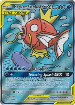 Magikarp & Wailord GX - 161/181 - Full Art Ultra Rare DMG, English Pokemon Team - Image 1