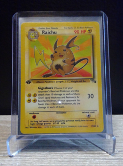 Raichu Pokemon Card Rare Fossil 1st Edition 29/62 WOTC 1999 NM - Image 1