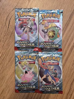Pokemon TCG Journey Together Booster Pack X 4 - Complete Art Set - New & Sealed - Image 1