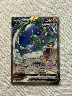 Pokemon TCG: Rayquaza V (Alternate Full Art) Evolving Skies 194/203 NM - Image 1