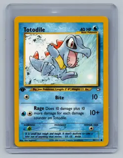 Neo Genesis #080/111 Totodile (80) 1st Edition - Image 1