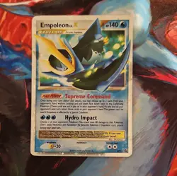 Pokemon TCG Diamond and Pearl Empoleon LV.X DP11 Promo Holo Eng 2007 140 HP - Image 1