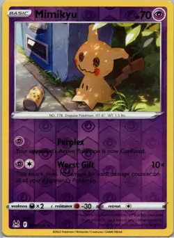 Pokemon TCG Mimikyu 080/196 Lost Origin Rev Holo NM - Image 1