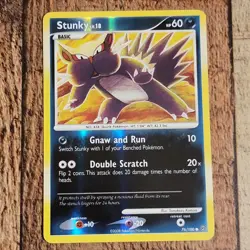 Stunky 76/100 Stormfront D&P Reverse Holo 2008 Vintage Pokemon Trading Card TCG - Image 3