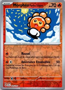 Carte Pokemon Morpheo Forme Solaire 020/191 Reverse - 2024 - Image 1