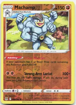 Machamp 088/196 Holo Rare Lost Origin Pokemon Reverse Holo Near Mint - Image 1
