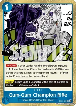 Gum-Gum Champion Rifle [EB-01 - EB01-028] - NM [Foil] TCG One Piece - Image 1