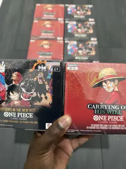 One Piece OP13 Carrying on His Will & OP09 Emperors in the New World SEALED Box - Image 1