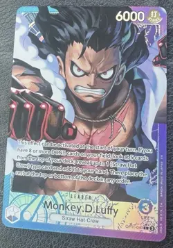 One Piece A Fist of Divine Speed Monkey.D.Luffy OP11-040 L* Alternate Art - Image 1