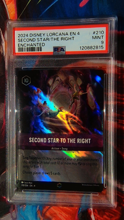 2024 DISNEY LORCANA EN 4-URSULA'S RETURN #210 SECOND STAR TO THE RIGHT PSA 9 - Image 1