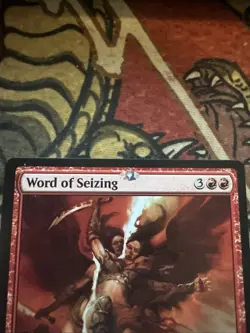 Mtg Magic Card CM2 Hologram Error Word Of Seizing Misprint Error Commander - Image 2