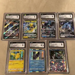 7 Card Graded lot Pokemon Japanese CGC slab lot 9 and 9.5 - Image 1