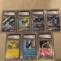 7 Card Graded lot Pokemon Japanese CGC slab lot 9 and 9.5 - Image 2