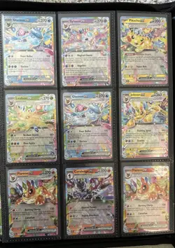 FRESH PULLED Pokemon Card Lot Of 9 EX Cards - Eevee Evolution + Pikachu - Image 1