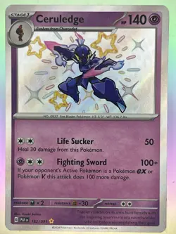 Ceruledge 162/091 Sv: Paldean Fates Holo Shiny Rare Card TCG NM Pokemon - Image 1