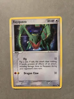 Rayquaza 3/17 Pop Series 1 TCG Promo Cosmos Holo Rare Pokemon Card 2006 MP - Image 1