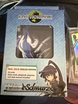 Weiss Schwarz Log Horizon Mixed Card Lot R/RR/RRR + Complete Trial Deck - Image 1