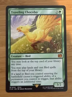 Traveling Chocobo Final Fantasy Magic The Gathering Regular #0210 NM - Image 1