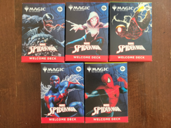MTG Spider-Man set of all 5 Welcome decks! Sealed! Venom, Miles, Spider-Gwen + - Image 1