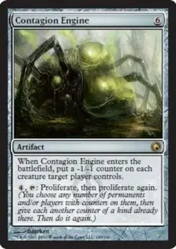 Light Play x 1 Contagion Engine Scars of Mirrodin - Image 1