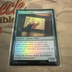 Powerful Broker Foil 179 Marvel Super Heroes Magic the Gathering - Image 1