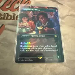 Delighted Halfling (Borderless) Universes Beyond: TLOR #0402 Foil Pre-Release! - Image 3