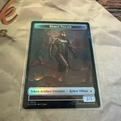 MTG Robot Villain/ Hero Foil Token Marvel Super Heroes #0002 - Image 2