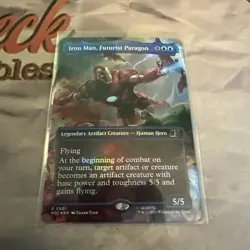 MTG Iron Man, Futurist Paragon (Borderless Foil) Marvel Super Heroes MSC 501 NM - Image 1
