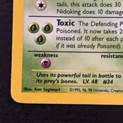 Nidoking 11/102 Pokemon TCG Base Set Holo Foil Rare Card Lightly Played LP - Image 5