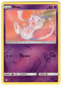 Mew 32/68 Rare Hidden Fates Pokemon Reverse Holo Near Mint - Image 1