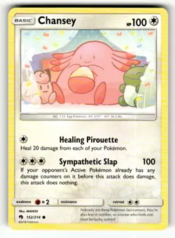 Chansey 152/214 Common Lost Thunder Pokemon Lightly Played - Image 1