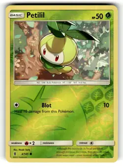 Petilil 4/145 Common Guardians Rising Reverse Holo Pokemon Near Mint - Image 1