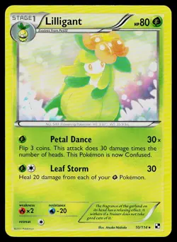 Pokemon Card Black & White Lilligant 10/114 Rare - Image 1