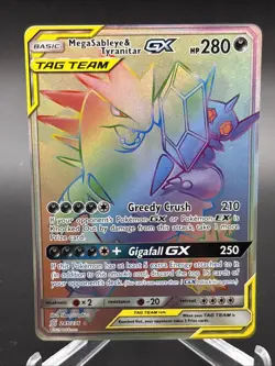 Pokemon - Mega Sableye & Tyranitar GX 245/236 Unified Minds - Rainbow Rare - NM - Image 1