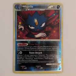 Pokemon TCG Weavile 30/90 Stage 1 Holo Claw Snag Feint Attack Dark 2010 - Image 1