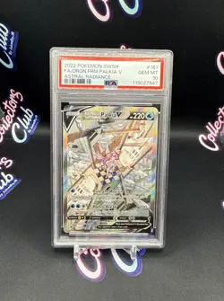 POKEMON SWORD & SHIELD ASTRAL RADIANCE FULL ART/ORIGIN FORME PALKIA V PSA 10 - Image 1