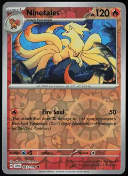 Ninetales 017/191 Surging Sparks Uncommon Reverse Holo Pokemon NM - Image 1