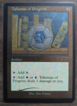 MTG Talisman of Progress Retro Frame Foil Etched from Secret Lair Drop Series NM - Image 1