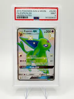 2019 Pokemon S&M Hidden Fates Espeon GX #SV60 | PSA 9 MINT - Image 1
