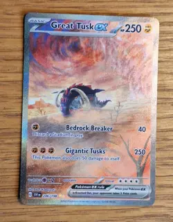 Pokemon TCG Great Tusk EX Sir 246/198 Scarlet Violet Base - Image 1