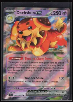 Dachsbun ex 67/142 Stellar Crown Near Mint Double Rare Pokemon Holo - Image 2