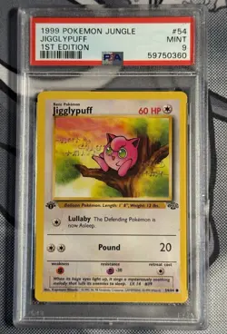 1999 POKEMON JUNGLE 1ST ED #54 JIGGLYPUFF PSA 9 - Image 1