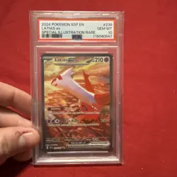 2024 POKEMON SSP EN-SURGING SPARKS SPECIAL ILLUSTRATION RARE LATIAS EX PSA 10 - Image 1