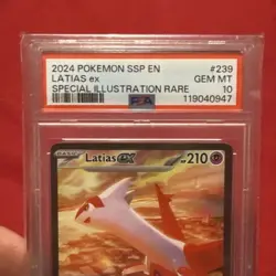 2024 POKEMON SSP EN-SURGING SPARKS SPECIAL ILLUSTRATION RARE LATIAS EX PSA 10 - Image 2