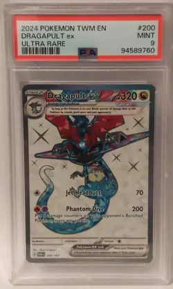 PSA 9 Pokemon Dragapult ex 200/167 Ultra Rare Twilight Masquerade - Image 1
