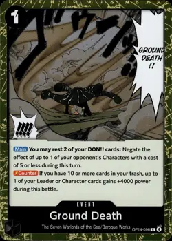 Ground Death OP14-096 FOIL The Azure Sea's Seven R NM One Piece - Image 1